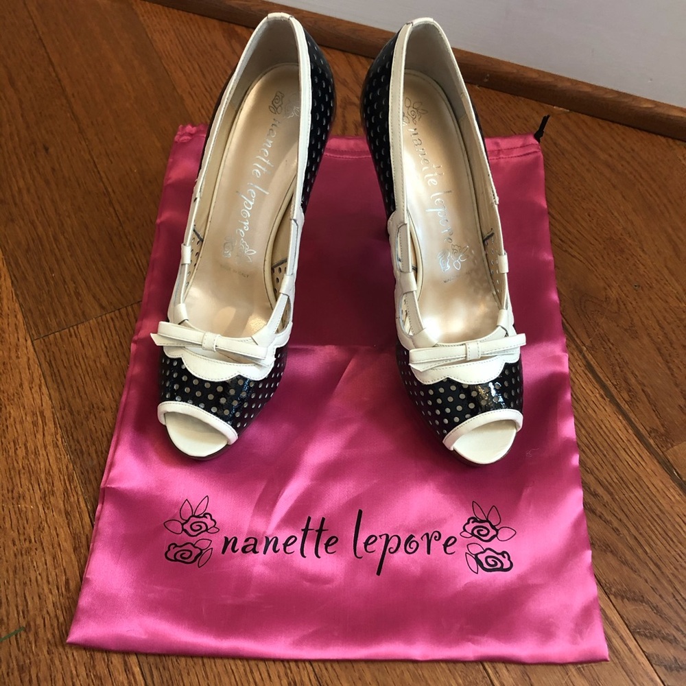 Nanette Lepore classic peep toe heel